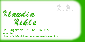 klaudia mikle business card